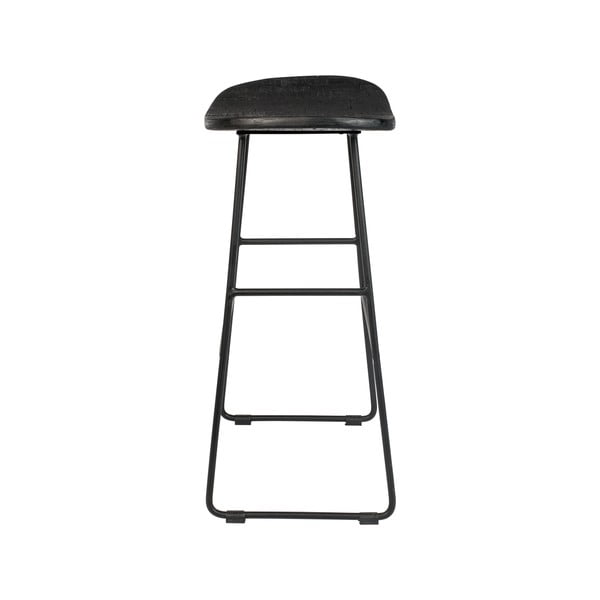 Sedia da bar nera 2 pz (altezza della seduta 62 cm) Tangle – White Label-image-4