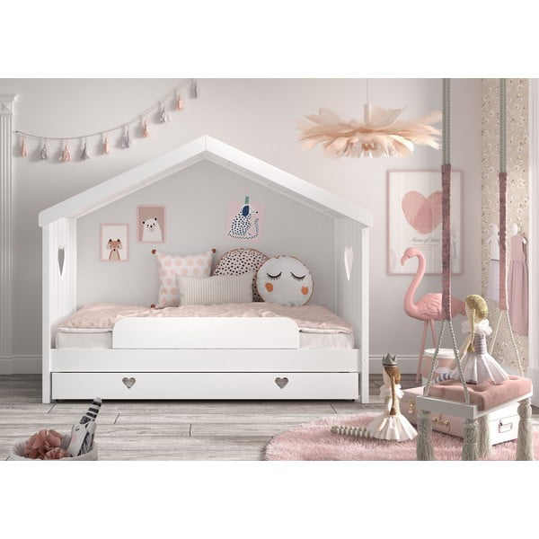 Cassetto bianco sotto il letto per bambini 90x200 cm Amori - Vipack-image-2