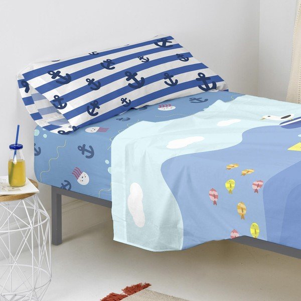 Lenzuolo di cotone per bambini, 200 x 90 cm Yellow Submarine - Happynois-image-4