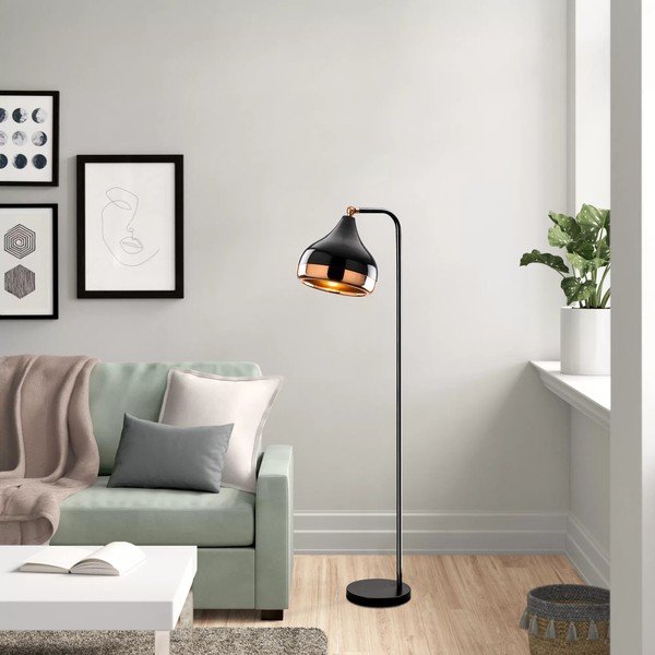 Lampada da terra in colore nero-rame Yildo - Opviq lights-image-4
