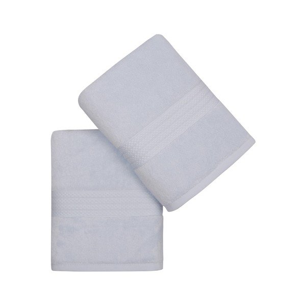 Set di 2 asciugamani da bagno blu Mira, 90 x 50 cm - Unknown-image-1