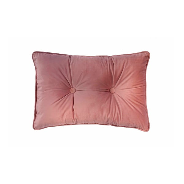 Cuscino rosa Velvet Button, 40 x 60 cm - Tiseco Home Studio