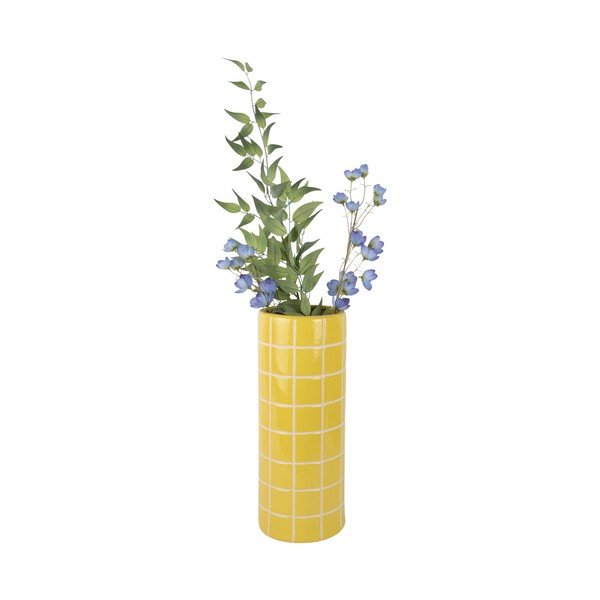 Vaso giallo in ceramica (altezza totale 40 cm) Retro Tiles – PT LIVING-image-2