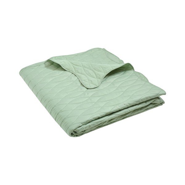 Copriletto verde con rivestimento trapuntato 240x260 cm Scallop Waves – Catherine Lansfield