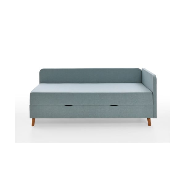 Letto singolo imbottito azzurro con contenitore con materasso incluso 120x200 cm Cabana – Meise Möbel-image-3