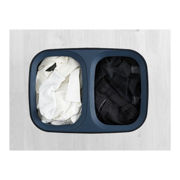 Cesta per il bucato color antracite in tessuto/in plastica 2x45 l Tota – Joseph Joseph-image-4