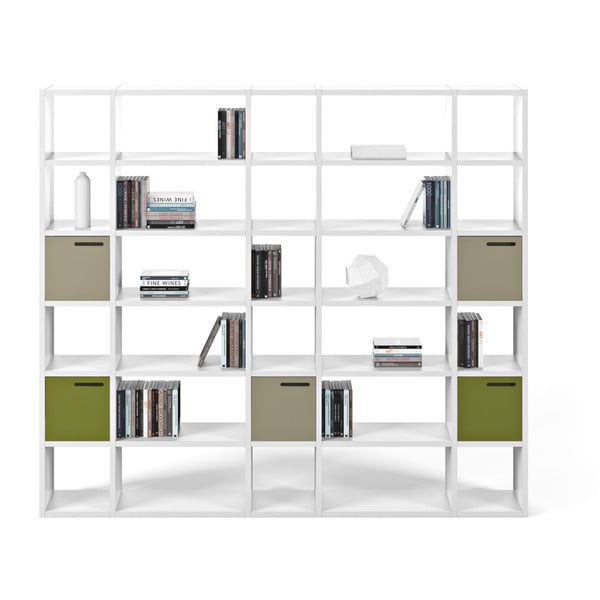 Libreria bianca, altezza 224 cm Pombal - TemaHome-image-3