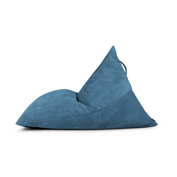 Puof a sacco blu con rivestimento in velluto a coste Razzmatazz – SLOWDOWN