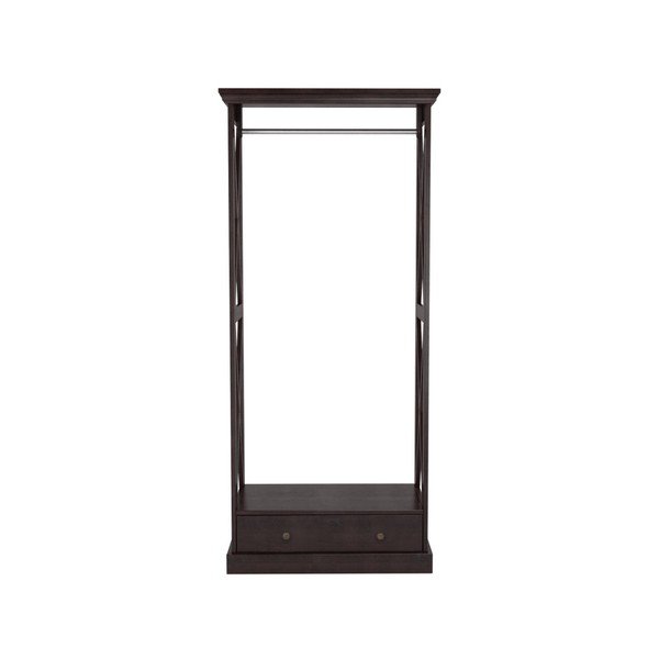Armadio a giorno in legno marrone scuro Crayton - Støraa-image-1