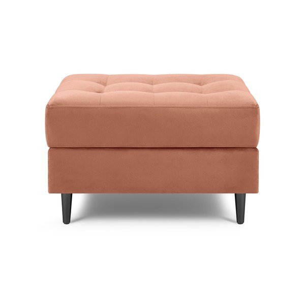 Poggiapiedi in velluto rosa Santo - Milo Casa-image-3