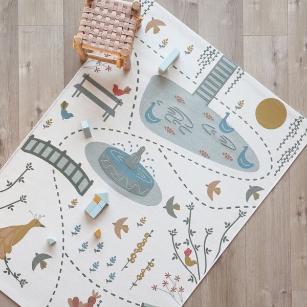 Tappeto da gioco per bambini color crema 123x180 cm Bird Paradise – Nattiot-image-2