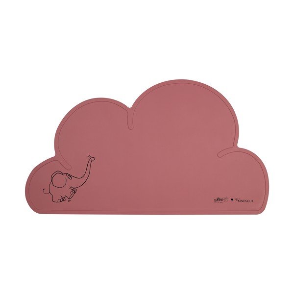 Tovaglietta Elefante in silicone rosso, 49 x 27 cm - Kindsgut