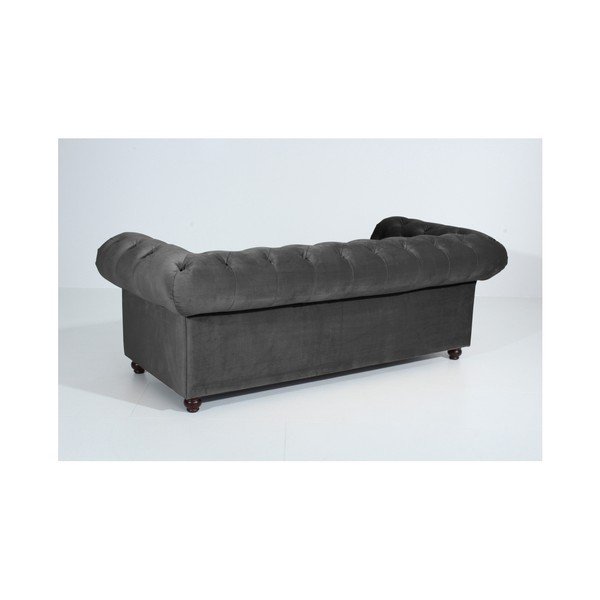 Divano Orleans Velvet grigio antracite, 216 cm - Max Winzer-image-1