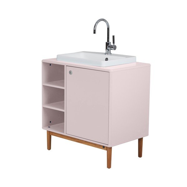 Mobile sospeso rosa con lavabo senza miscelatore 80x62 cm Color Bath - Tom Tailor-image-3