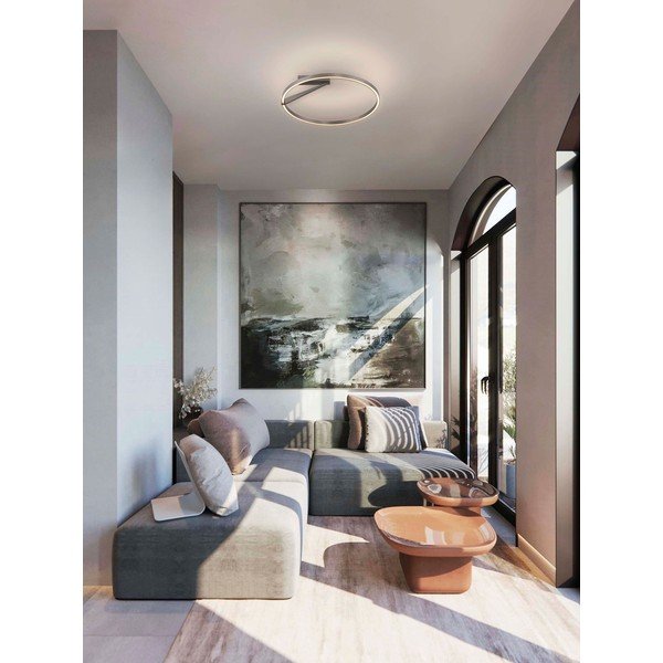 Plafoniera LED argentata in alluminio con intensità regolabile Tilia – Nova Luce-image-1