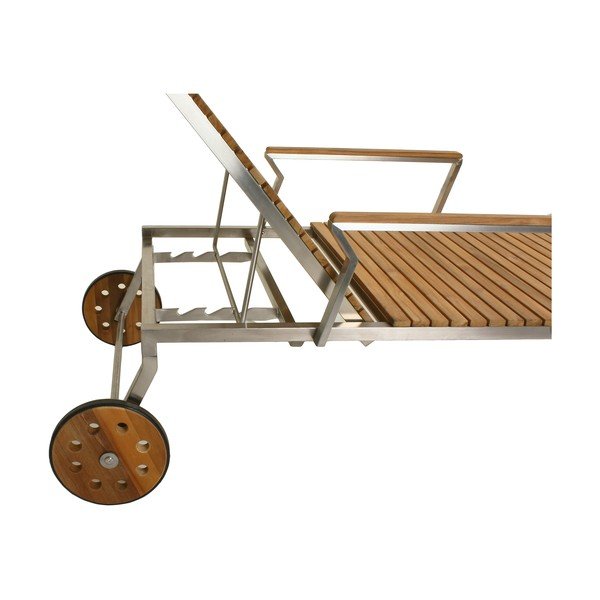 Sedia a sdraio da giardino in metallo marrone Denver - Garden Pleasure-image-2