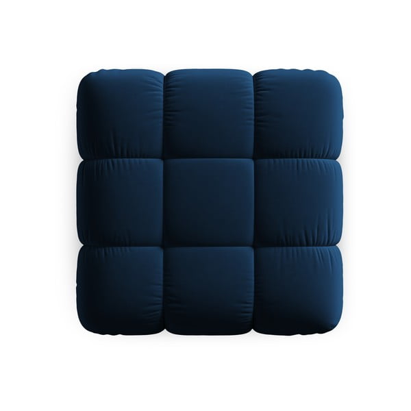Pouf in velluto blu Bellis - Micadoni Home-image-4