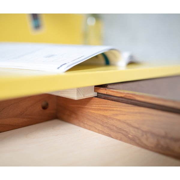 Scrivania grigia con base in frassino, lunghezza 85 cm Luka Oak - Ragaba-image-3