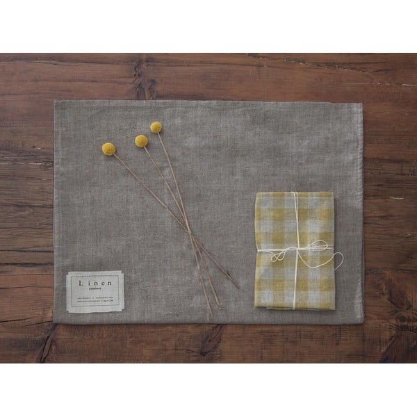 Set di 4 tovaglioli di lino Beige Vichy, 43 x 43 cm - Really Nice Things-image-3