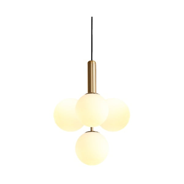 Lampada a sospensione di colore oro, altezza 120 cm Musa - SULION-image-3