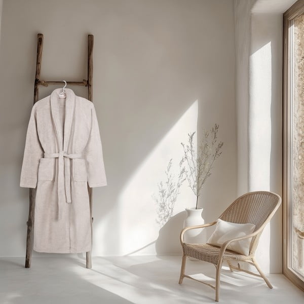 Accappatoio beige in cotone XL/XXL Terry – HIP-image-1