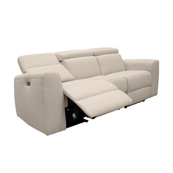 Divano in similpelle bianco 216 cm Capena - Støraa-image-1