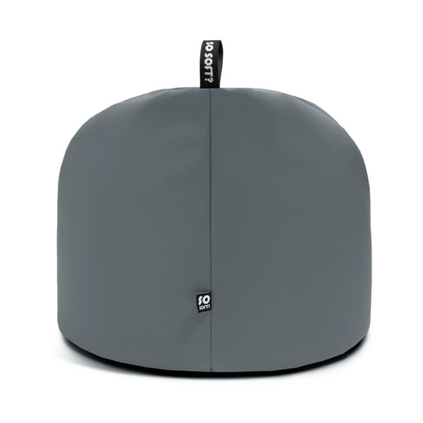 Puof a sacco rosso con rivestimento in finta pelle Round L – So Soft?-image-4