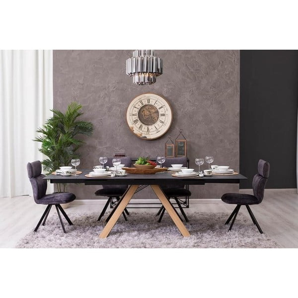 Tavolo da pranzo pieghevole in ceramica 90x160 cm Azur - Marckeric-image-1