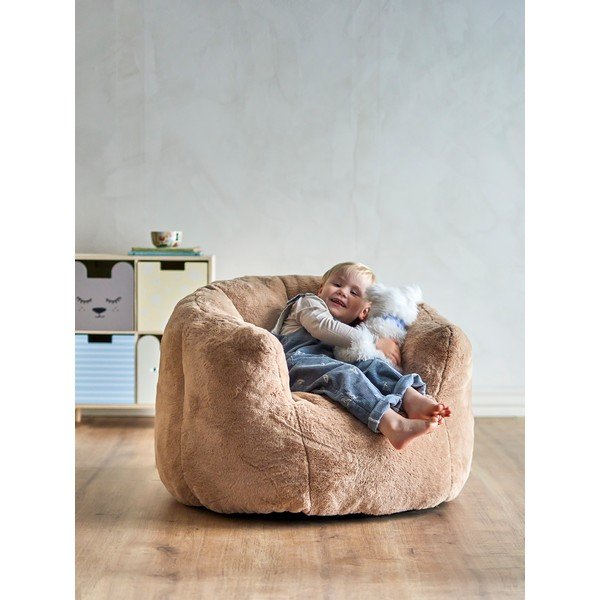 Pouf a sacco per bambini marrone Kari – Bloomingville Mini-image-1