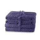 Set di asciugamani per viso e corpo tipo terry viola in cotone 6 pz Amari – Restilo