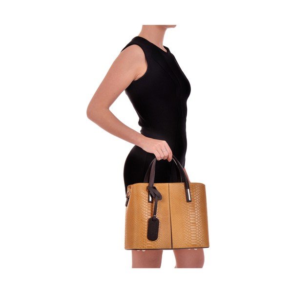 Borsa in pelle marrone cognac Gia - Roberta M-image-3