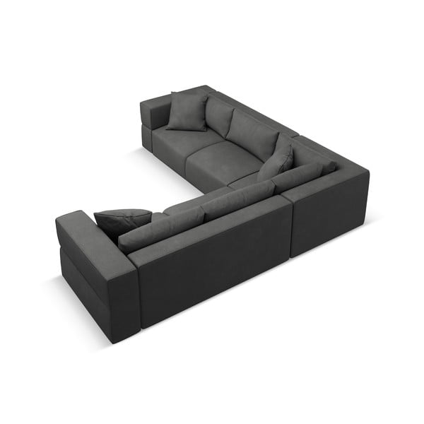 Divano angolare variabile grigio scuro Esther - Milo Casa-image-3