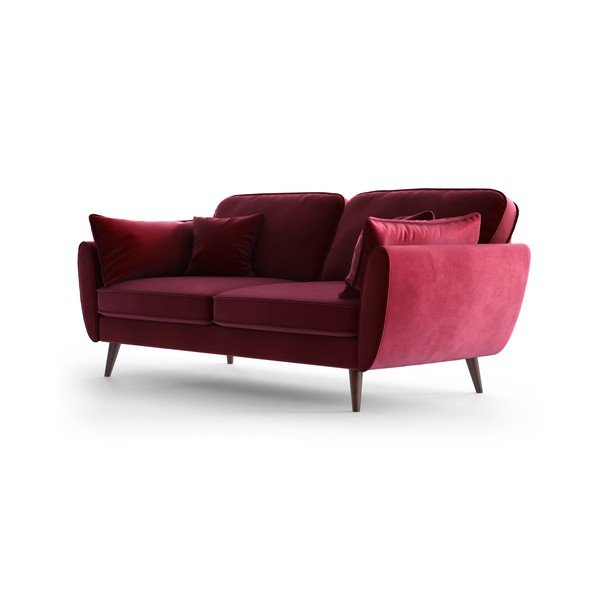 Divano in velluto rosso Auteuil - My Pop Design-image-3