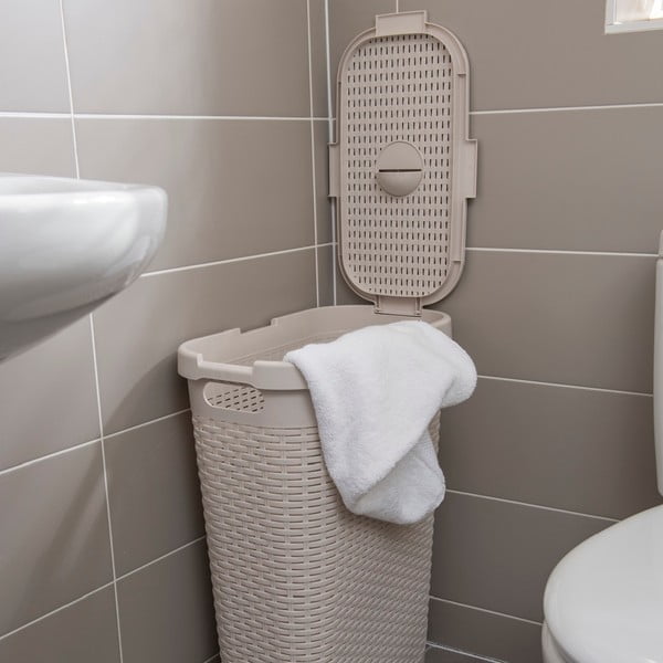 Cesto per biancheria Calico beige, 40 l - Addis-image-2