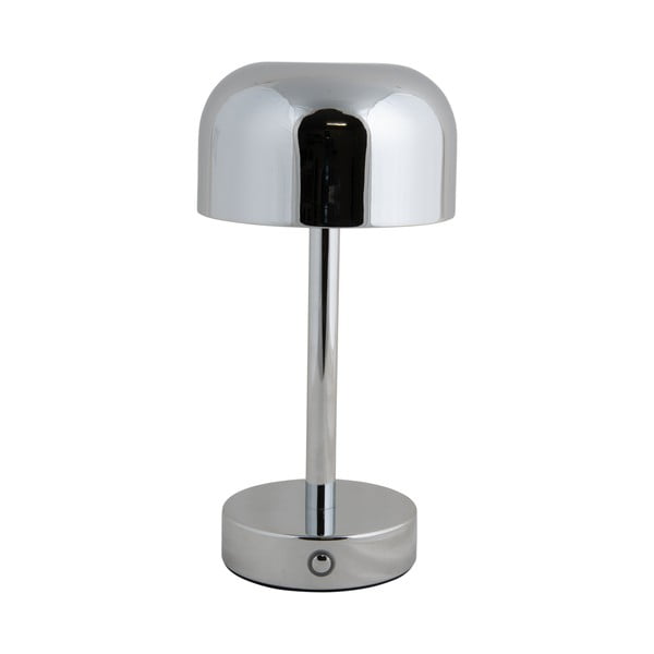 Lampada da tavolo a LED in argento con paralume in metallo (altezza 24,5 cm) James - Leitmotiv