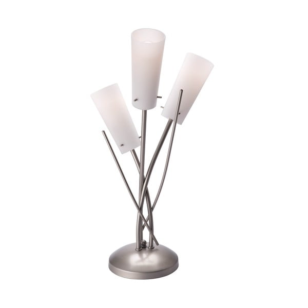 Lampada da tavolo grigia con paralume in vetro, altezza 51 cm Oshine - LAMKUR