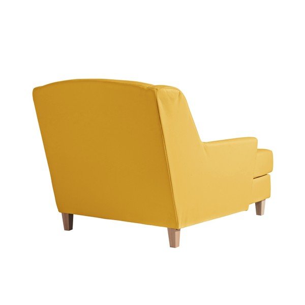 Sedia lounge in pelle Judith gialla - Max Winzer-image-4