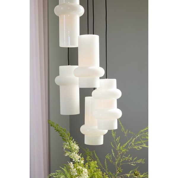 Lampadario bianco in vetro ø 15 cm Pilule – Hübsch-image-2