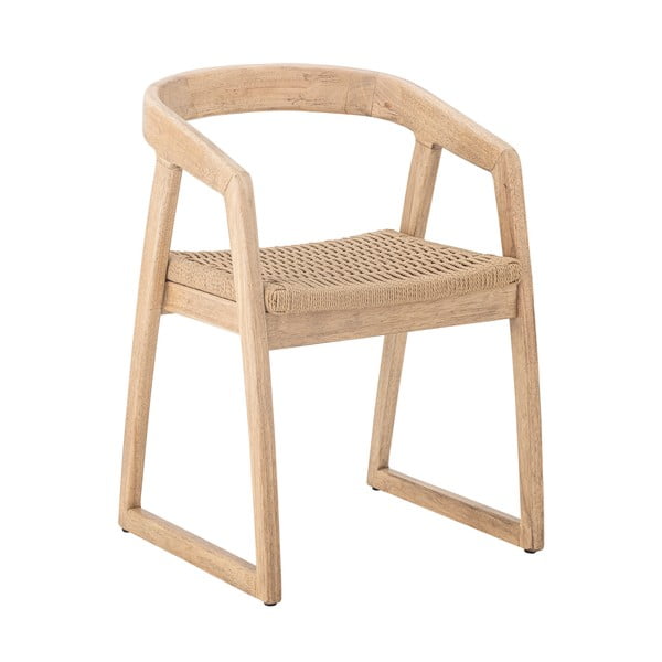 Sedia da pranzo di colore naturale in legno di cauciù massiccio Serrone – Bloomingville
