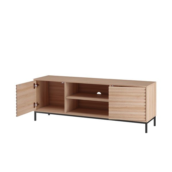 Tavolo TV in rovere naturale 140x50 cm Celine - Støraa-image-1
