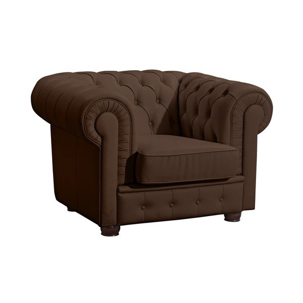 Poltrona Bridgeport in pelle marrone - Max Winzer