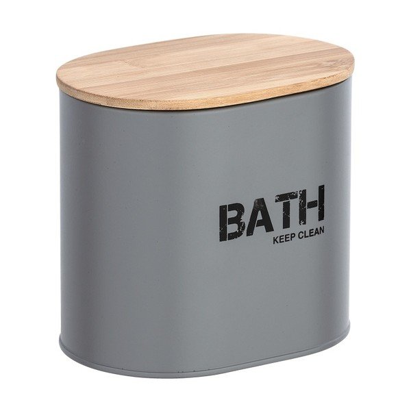 Scatola da bagno grigia con coperchio Gara - Wenko-image-3