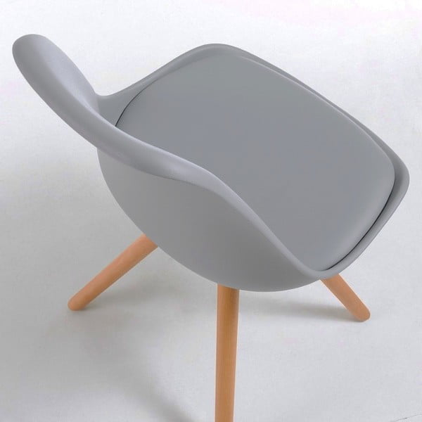 Sedia grigia con gambe in faggio Bonami Essentials Lumos - loomi.design-image-2