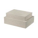 Scatole in set con coperchio beige in finta pelle 2 pz 40x30x11 cm Sahla – Blomus