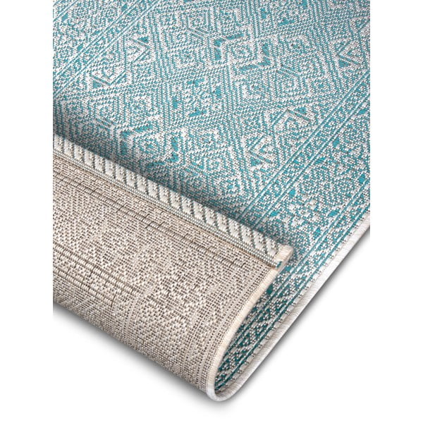 Runner da esterno turchese e beige , 70 x 300 cm Cuadrado - NORTHRUGS-image-4