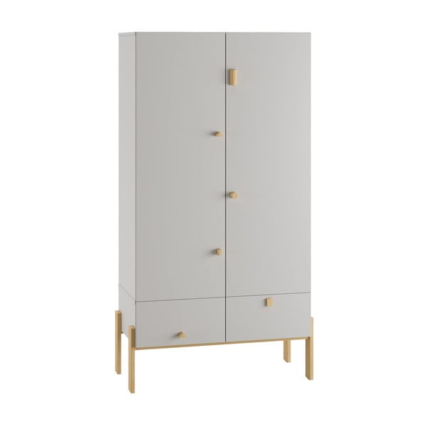 Cassettiera bassa per bambini grigio chiaro 100x25 cm Cube - Pinio-image-4