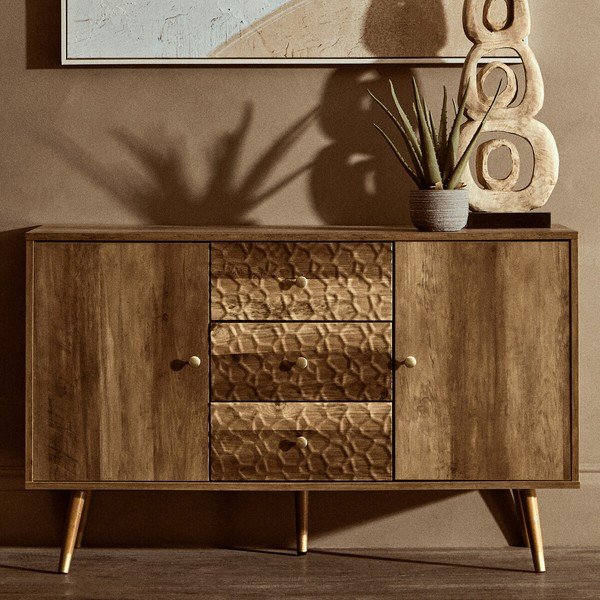 Credenza colore naturale scuro 114x70x39 cm Frida – Premier Housewares-image-1