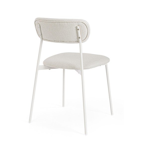 Sedia da pranzo bianca in imbottito Inka – Yes Everyday-image-4