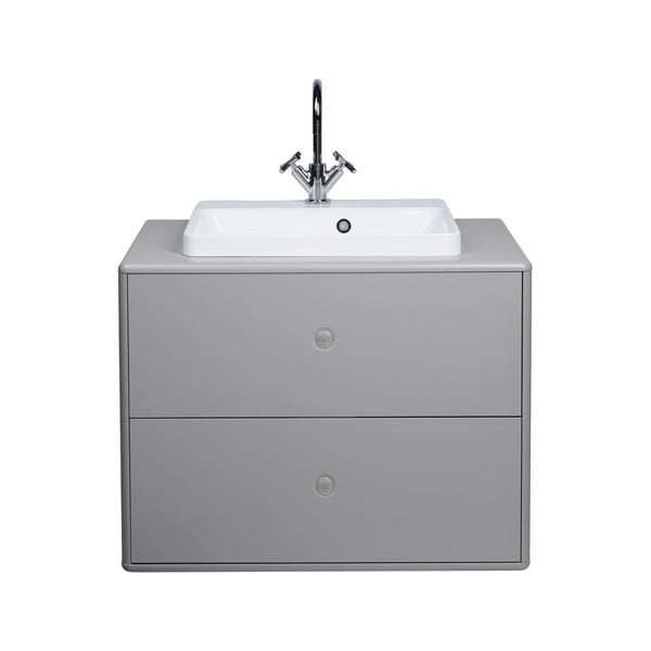 Mobile sospeso grigio con lavabo senza miscelatore 80x62 cm Color Bath - Tom Tailor