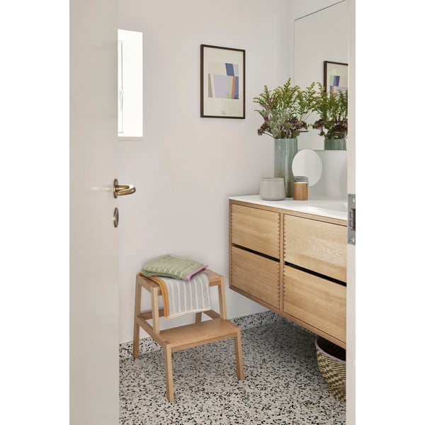 Sgabello in rovere naturale Alp - Hübsch-image-1